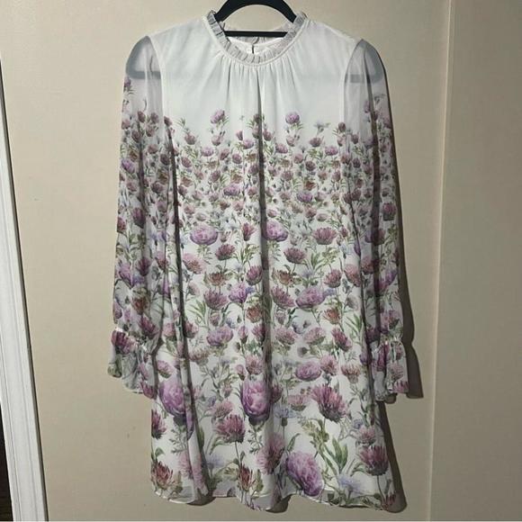 Ted Baker Deasil Thistle Long Sleeve Dress Size S - Picture 2 of 8